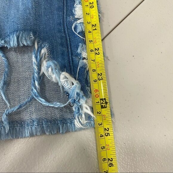 APHRODITE High Rise Ripped Distressed Capris - Picture 9 of 10